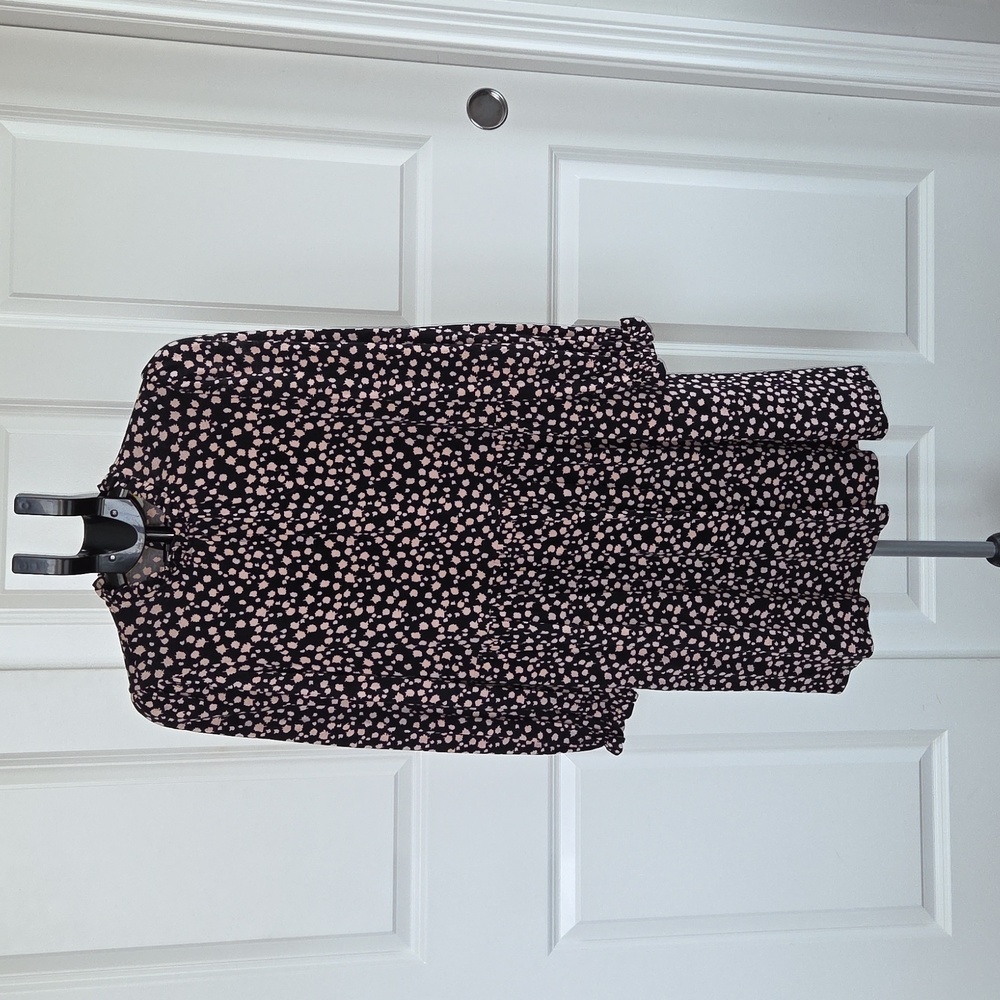 Boden Black and Pink Patterned Dress